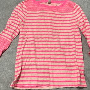 J. Crew neon pink shirt